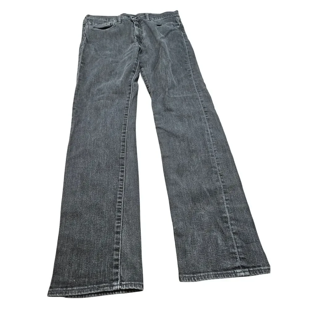 Levi's 513 Slim Straight Jeans Black Wash Denim CW-3215 Men's 34x32